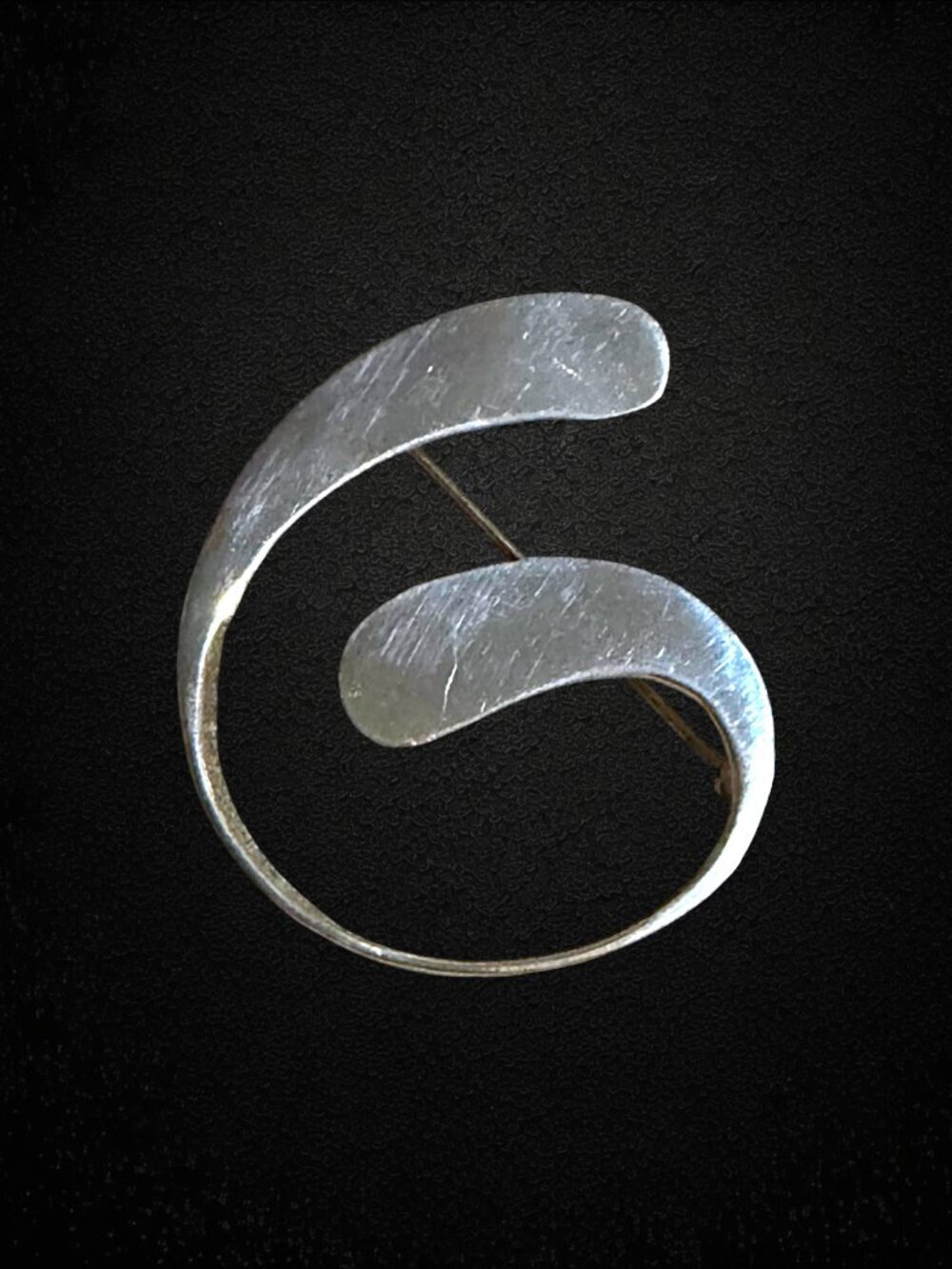Vintage Taxco Mexico Sterling Silver Modernist Swirl Brooch Pin TM-50 - Picture 2 of 9